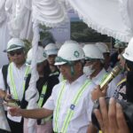 Wamenkeu Suahasil Nazara saat melakukan kunjungan ke IKN pekan lalu.(foto:kemenkeu)