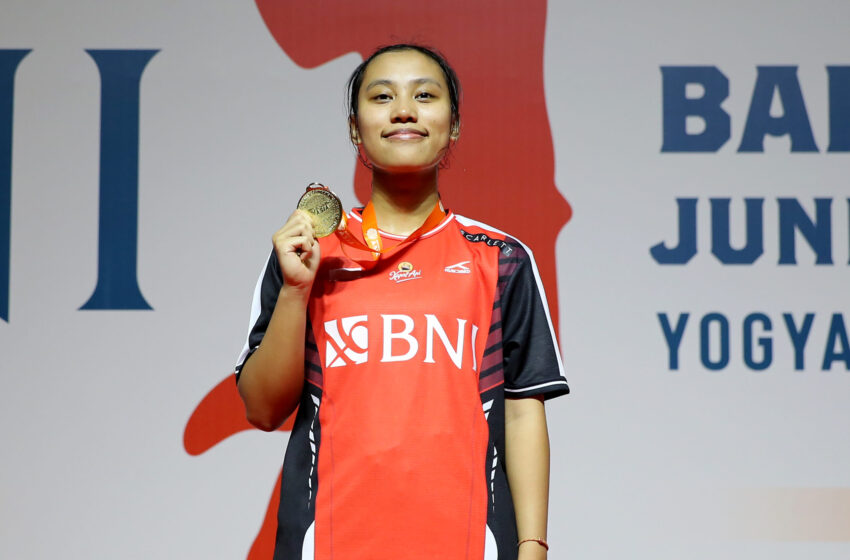 Mutiara Ayu menjuarai nomor tunggal putri Badminton Asia Championship 2023. (foto: pbsi)