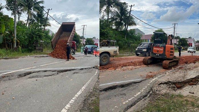 Tanah Bergerak di Desa Batuah Kukar, 11 Rumah Rusak dan Jalan Amblas