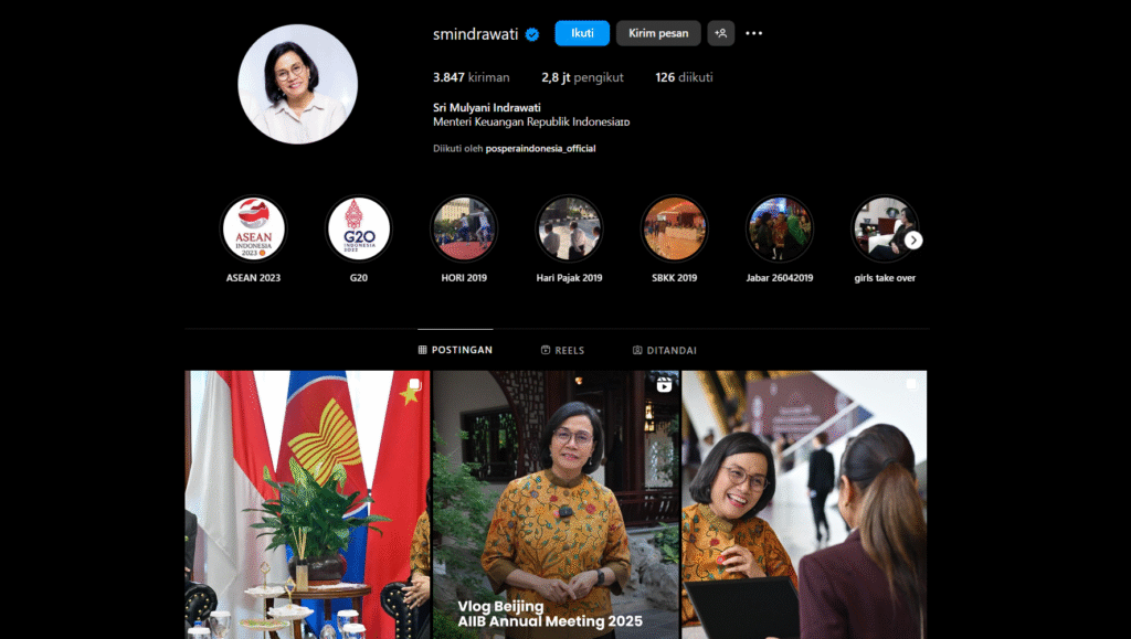 Wacanakan Pajak E-commerce, Akun Instagram Sri Mulyani Diserbu Warganet