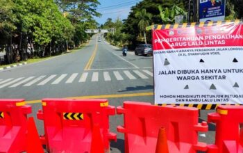 Longsor Simpang BJBJ Balikpapan Ubah Arus Lalu Lintas di Jalan Syarifudin Yoes
