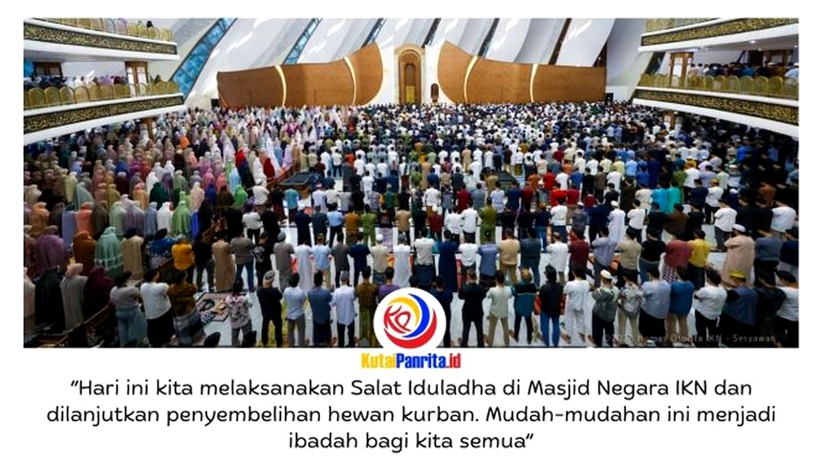 Jemaah Salat Iduladha di Masjid Negara IKN Nusantara 2026