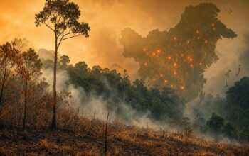 Ilustrasi hotspot dan risiko karhutla di Kalimantan Timur