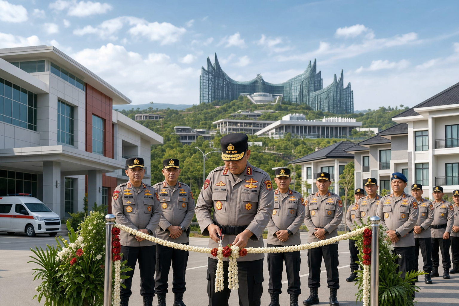 Ilustrasi Kapolri meresmikan fasilitas pendukung keamanan IKN di Samarinda dan PPU
