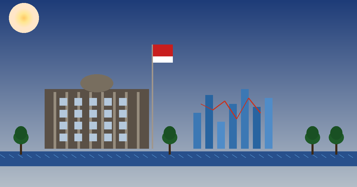 Ilustrasi gedung pemerintahan dan lanskap Kota Samarinda terkait utang daerah Rp400 miliar
