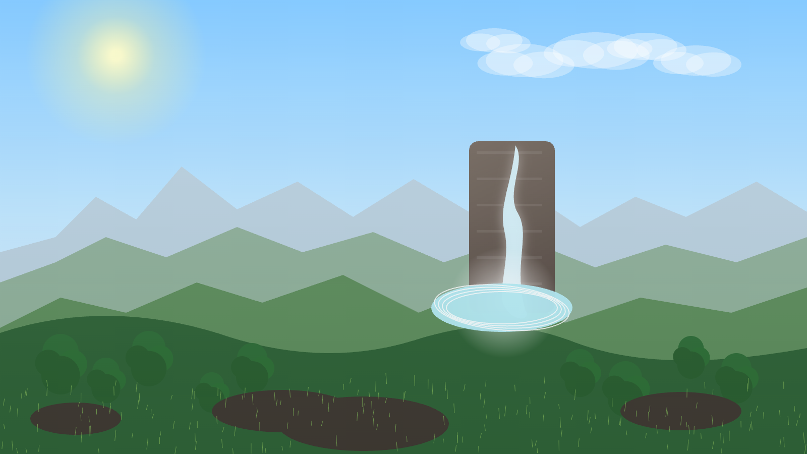 Ilustrasi editorial Air Terjun Tembinus dekat IKN Nusantara