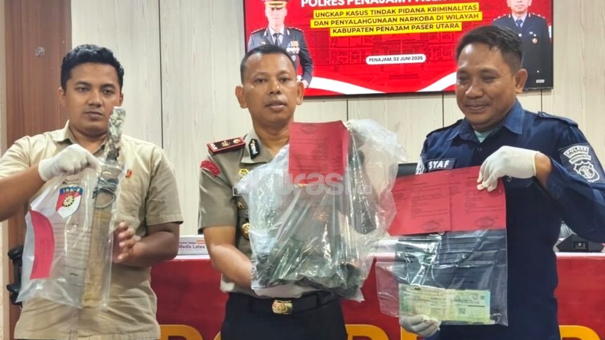 Barang bukti pengungkapan kriminalitas Polres PPU, termasuk kasus QRIS palsu dan pencurian di Penajam Paser Utara