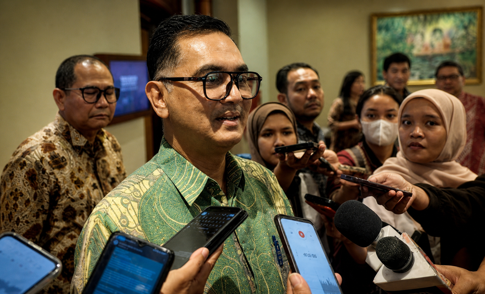 Troy Pantouw saat bertemu awak media pada agenda Otorita IKN